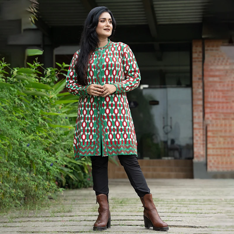 Ethnic Charm Winter Cardigan - Image 3